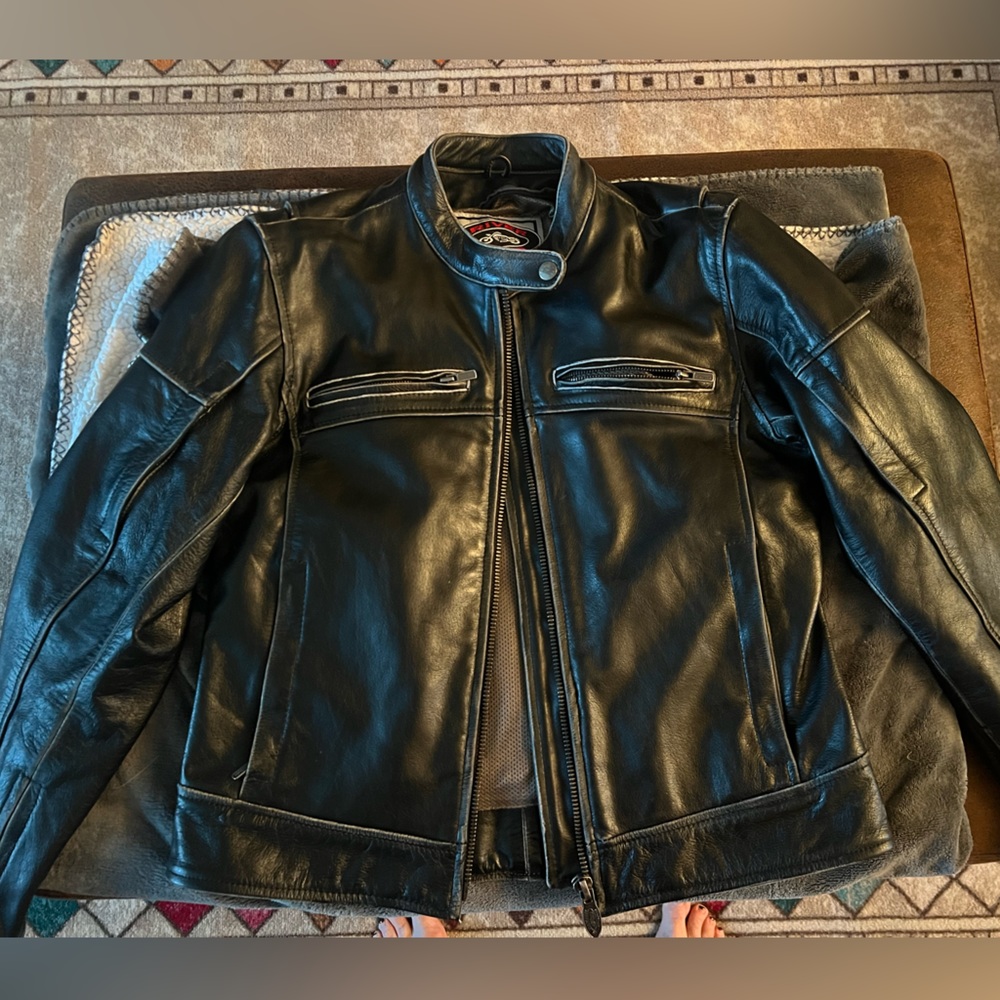River Road leather motorcycle jacket